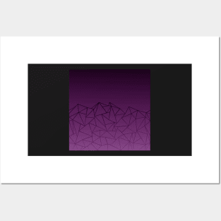 Abstract Ombre Magenta Posters and Art